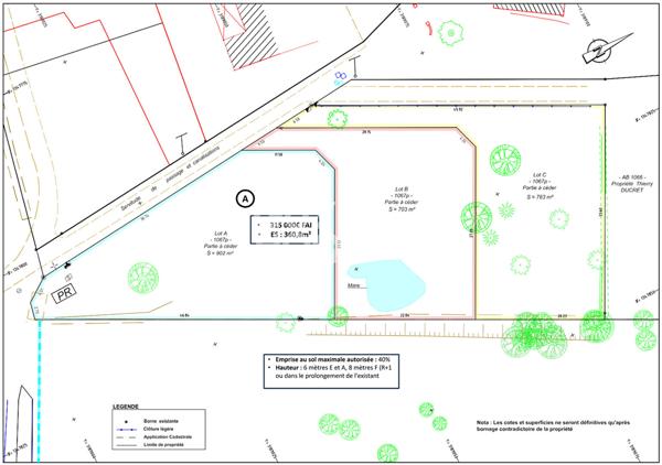 TERRAIN HORS LOTISSEMENT MESSANGES 902m²
