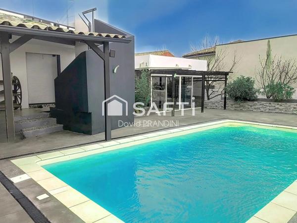 Maison contemporaine 6 chambres de 240m² +sous sol de 160m², piscine, parcelle 1000m²