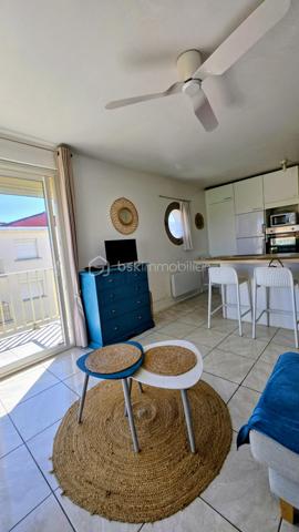 Je vous invite à visiter ce bel appartement très bien agencé situé avenue de Saint Maurice à Palavas-les-Flots dans une petite résidence bien entretenue les pieds dans le sable!
L'appartement rénové et traversant, au 2ème et dernier étage, est composé d'une entrée avec dégagement, une pièce de vie lumineuse avec sa cuisine ouverte entièrement aménagée et équipée, une belle terrasse avec vue mer et étangs, une salle de douche avec WC, 2 chambres confortables avec grands placards.
Un cellier en rez-de-chaussée offre un espace de stockage supplémentaire.
Pas de stationnement privatif mais possibilité de stationner dans l'impasse attenante.
Les plus de cet appartement: son emplacement premium sur la plage, sa belle terrasse avec vue latérale sur la mer et pleine vue sur les étangs, l'agencement parfait et fonctionnel, la luminosité, le calme et la surface habitable bien répartie! De plus, l'appartement est vendu clé en main avec son mobilier, ses équipements et la décoration.
Une belle opportunité pour un pied à terre, une résidence principale ou un investissement locatif!
La pose d'un système de climatisation a été approuvée par la copropriété.
Contactez moi rapidement. Vidéo de l'appartement sur demande.