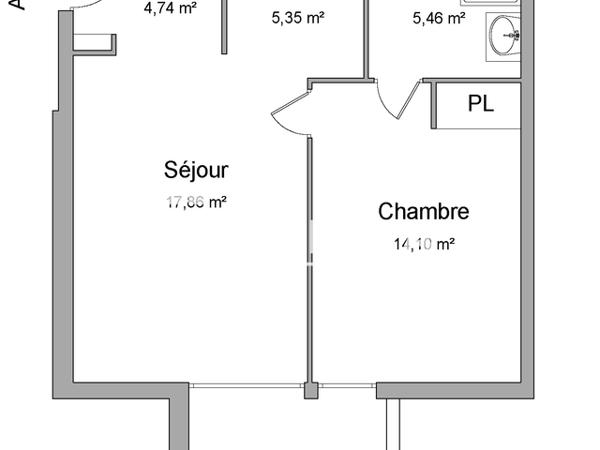 Location Appartement 2 pièces 47.51 m² - RESIDENCE PATIO KIRIEL Dijon 21000