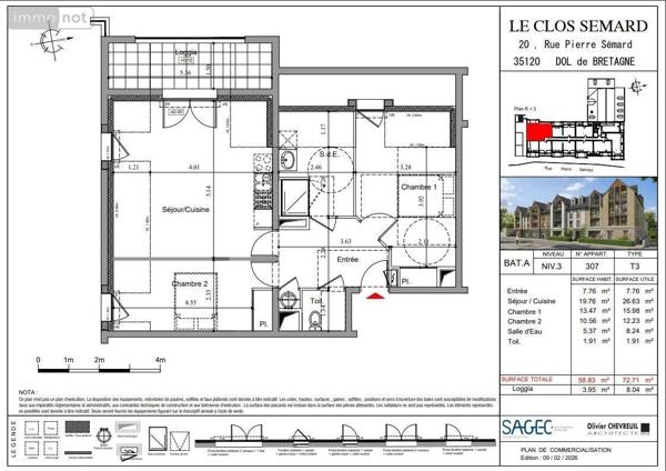 Appartement à vendre à Dol-de-Bretagne en Ille-et-Vilaine (35120), ref : 35130-1093438