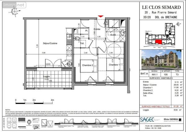 Appartement à vendre à Dol-de-Bretagne en Ille-et-Vilaine (35120), ref : 35130-1093438
