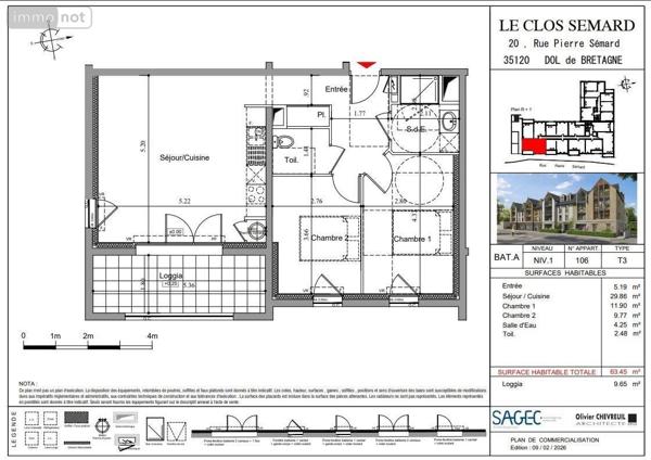Appartement à vendre à Dol-de-Bretagne en Ille-et-Vilaine (35120), ref : 35130-1093438