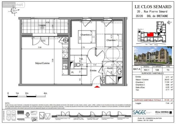 Appartement à vendre à Dol-de-Bretagne en Ille-et-Vilaine (35120), ref : 35130-1093438
