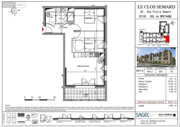 Appartement à vendre à Dol-de-Bretagne en Ille-et-Vilaine (35120), ref : 35130-1093438