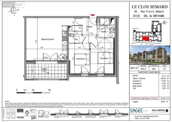 Appartement à vendre à Dol-de-Bretagne en Ille-et-Vilaine (35120), ref : 35130-1093438