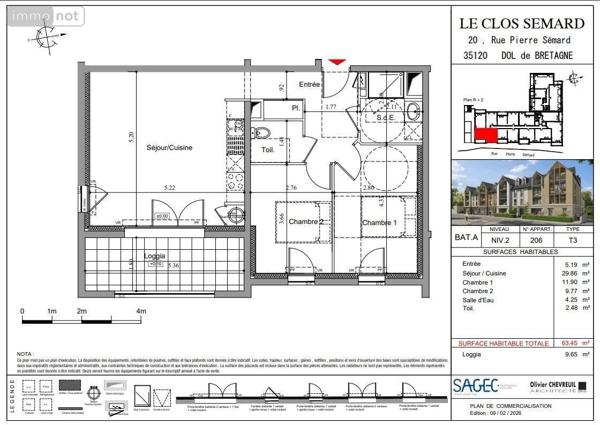 Appartement à vendre à Dol-de-Bretagne en Ille-et-Vilaine (35120), ref : 35130-1093438