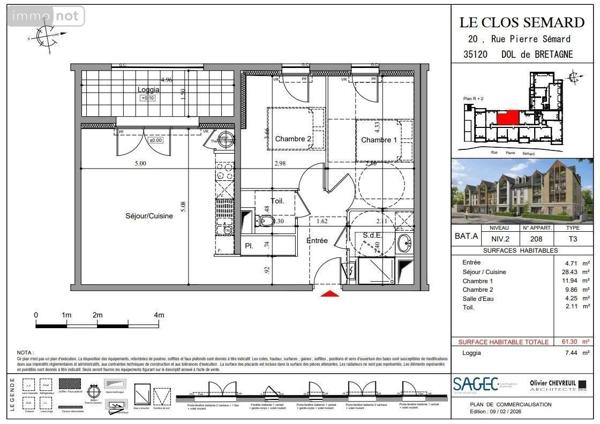 Appartement à vendre à Dol-de-Bretagne en Ille-et-Vilaine (35120), ref : 35130-1093438