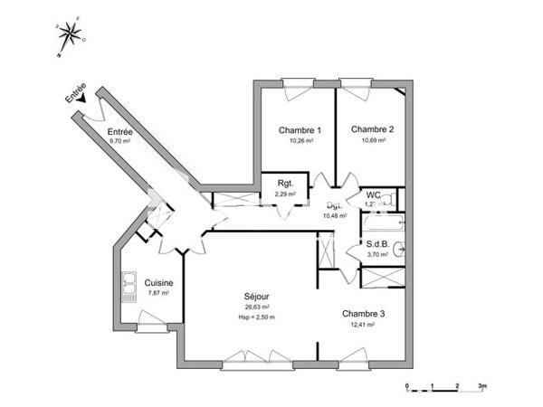 Location Appartement 4 pièces 95.3 m² - 55 BD. DE L'EUROPE Rouen 76100
