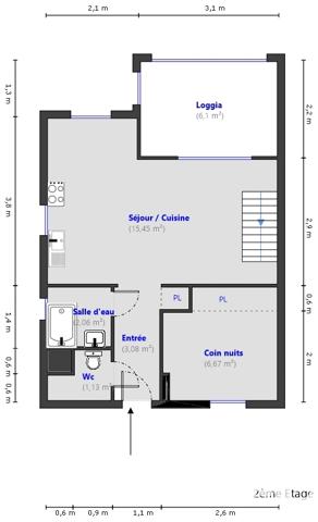 Appartement à vendre 2 pièces 45 m² Fréjus