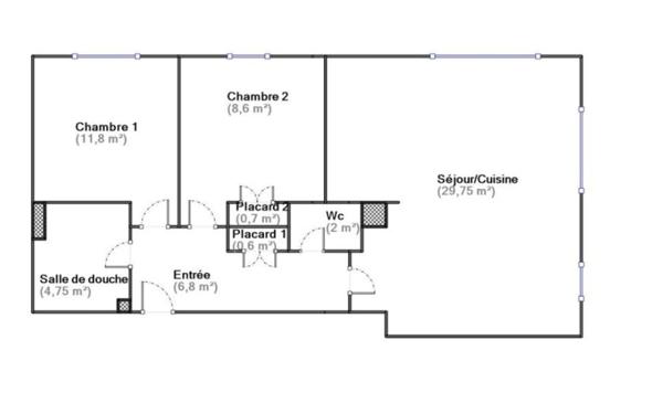Appartement à vendre    3 pièces • 64,85 m2 Benerville-sur-Mer