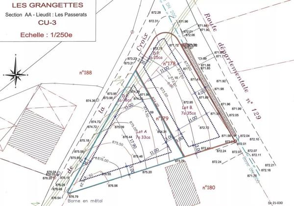 Vente Terrain 733 m2 à Les Grangettes