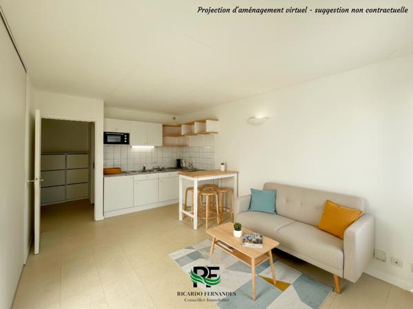 T1 bis 33 m² – Coin nuit séparé – DPE C – Parking sécurisé – Annecy Loverchy