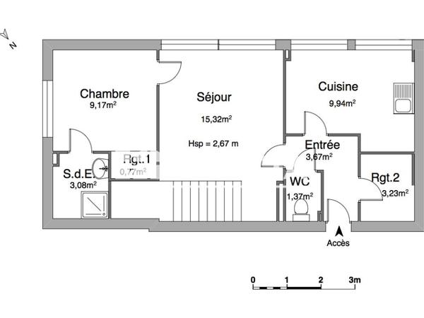 Location Appartement 2 pièces 46.39 m² - 7 PLACE HTE VIEILLE TOUR Rouen 76000