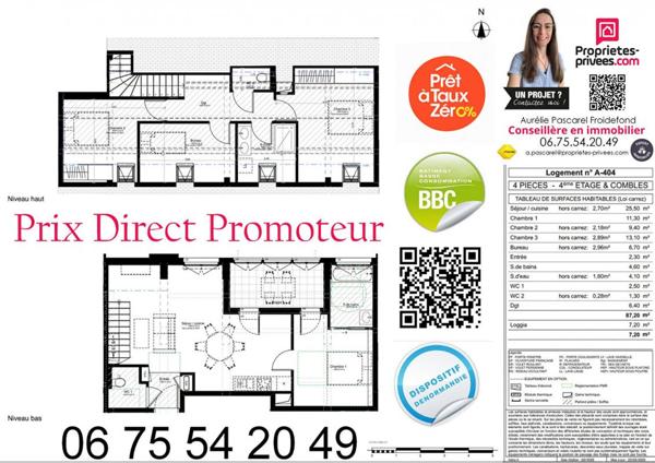 Appartement T4 de standing - Dernier étage avec ascenseur - Brive hyper centre