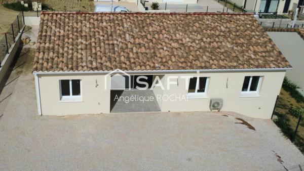 Villa neuve plain pied 3 chambres  sur 400m2 de jardin clôturé