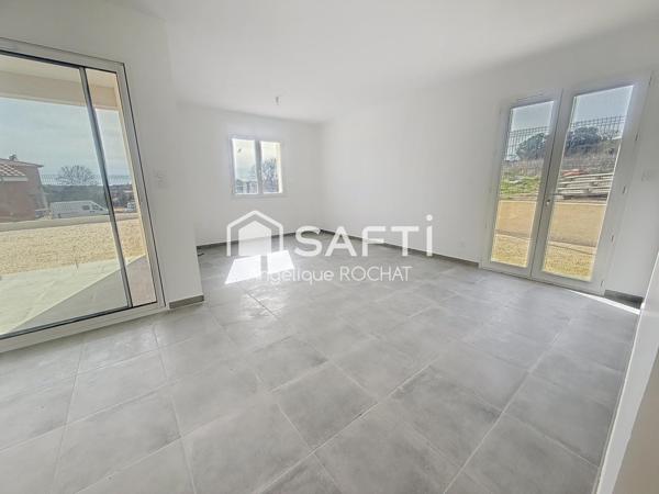 Villa neuve plain pied 3 chambres  sur 400m2 de jardin clôturé