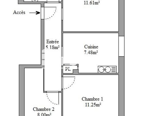 Location Appartement 2 pièces 47.5 m² - 35 BD BEAUMARCHAIS EX(22) Toulon 83200