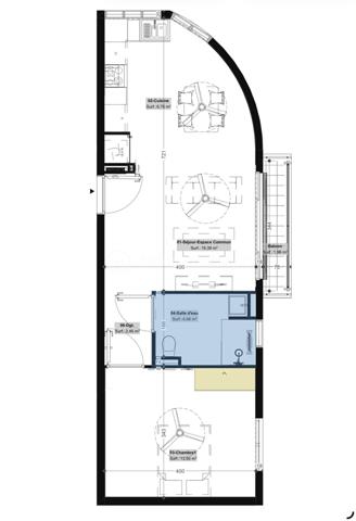 Appartement de 46,75 m²