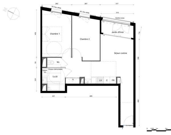 Appartement neuf Lognes 3 pièce(s) 56.49 m2 + parking