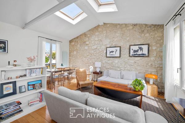 Dernier étage traversant en duplex – Grandes-Carrières – Batignolles