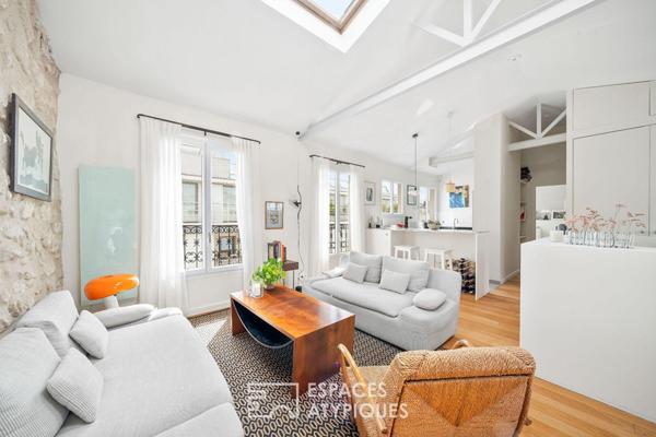 Dernier étage traversant en duplex – Grandes-Carrières – Batignolles