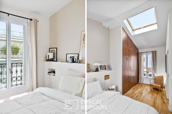 Dernier étage traversant en duplex – Grandes-Carrières – Batignolles