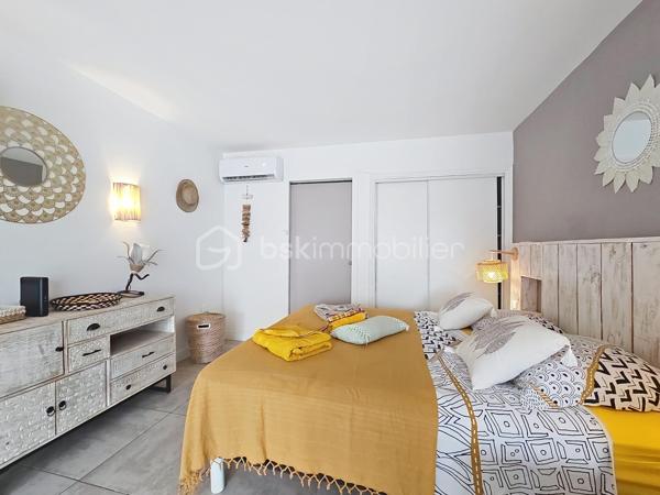 Delphine MIRANDA pour BSK Immobilier
Saint François - Anse des Rochers
Célèbre site doté d'une magnifique cocoteraie s'étendant sur 7 hectares , d'un accès plage direct , d'un restaurant de plage, d'une grande
piscine à débordement vue mer, d'un cours de tennis et d'un service de gardiennage avec accès sécurisé, le domaine de l' Anse des Rochers
est sans conteste le lieu par excellence voué à un investissement locatif saisonnier.
Je vous propose ce joli quart de villa entièrement rénové d'une surface habitable de 34 m2 , clé en main!
En effet , il se compose d'une grande pièce à vivre agencée façon loft avec placards , cuisine ouverte aménagée et équipée , coin repas ,
espace salon et chambre .
Une grande salle d'eau avec espace buanderie, toilette indépendant , douche à l'italienne vient parfaire cet ensemble.
Absolument aucun travaux à prévoir , prêt à l'emploi vendu meublé et équipé.
Cet appartement est vendu avec une cave au sein même de la résidence , pour l'entreposage de vos effets personnels ou vous générez un
revenu supplémentaire en la laissant à la location ( ce bien est très recherché par les conciergeries du secteur).
Vous l'avez compris , ce bien est idéal pour un pied à terre / investissement locatif alors n'hésitez pas à me contacter pour échanger sur votre
projet, accéder à la vidéo du bien et positionner une visite .
Les charges de copropriété inclus l'eau , l'électricité, entretien des communs, piscine et jardin, service de gardiennage , fond de roulement du
syndic.