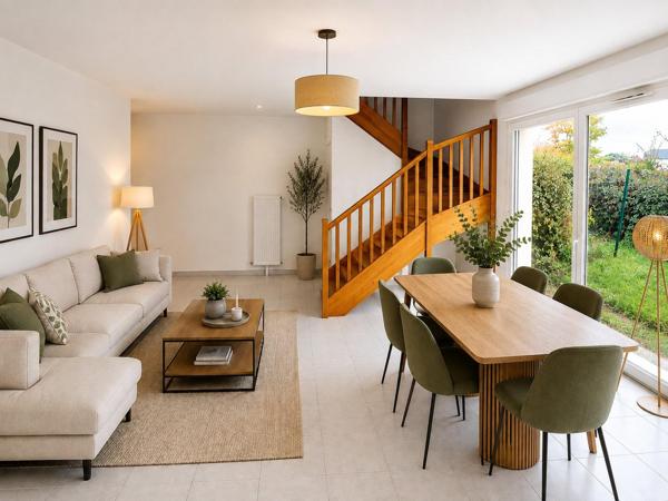 Duplex en rez-de-jardin, 2 chambres, 65 m2, parking en sous-sol