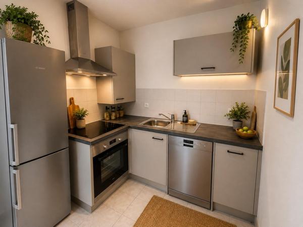 Duplex en rez-de-jardin, 2 chambres, 65 m2, parking en sous-sol