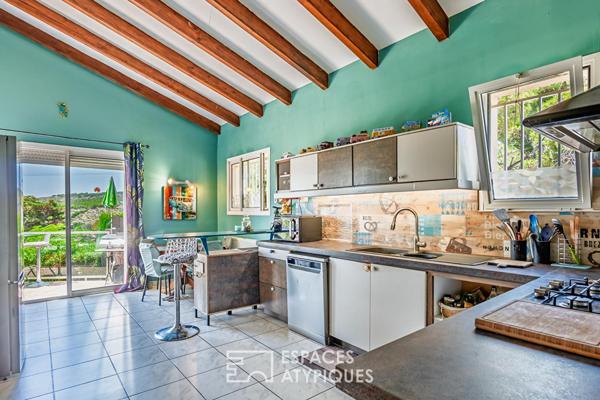 Villa de charme avec piscine et vue sur les étangs et la mer