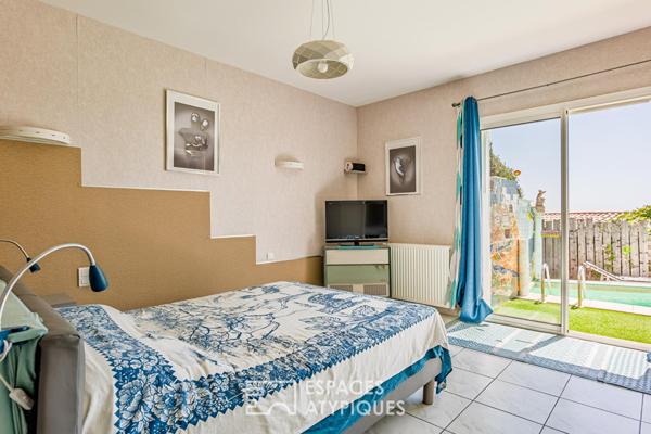 Villa de charme avec piscine et vue sur les étangs et la mer