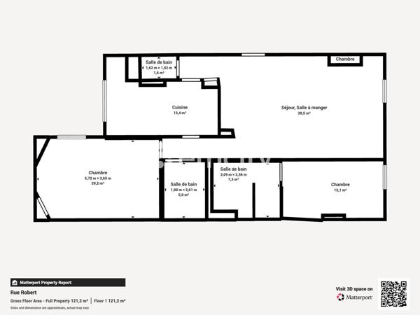 Appartement 3 pièces - 100 m² Exclusivité efficity