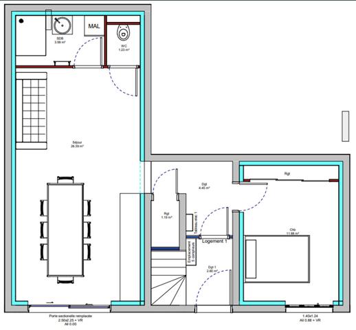 Appartement 2 pièces 53 m2