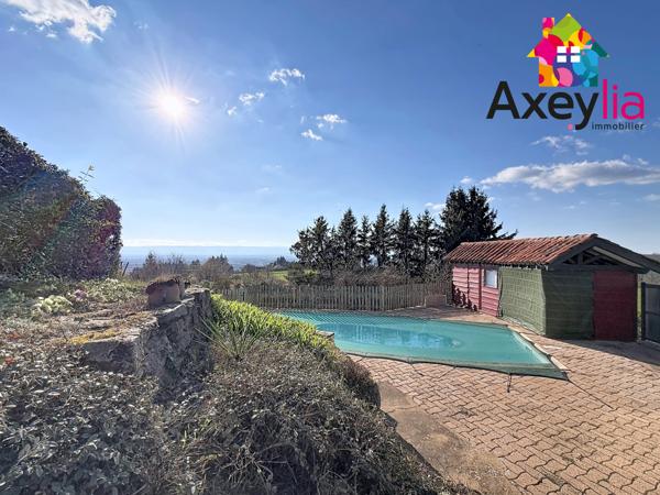 Feurs (42110) A VENDRE - SECTEUR FEURS - MAISON DE CHARME AVEC VUE PANORAMIQUE, GRAND TERRAIN ET PISCINE