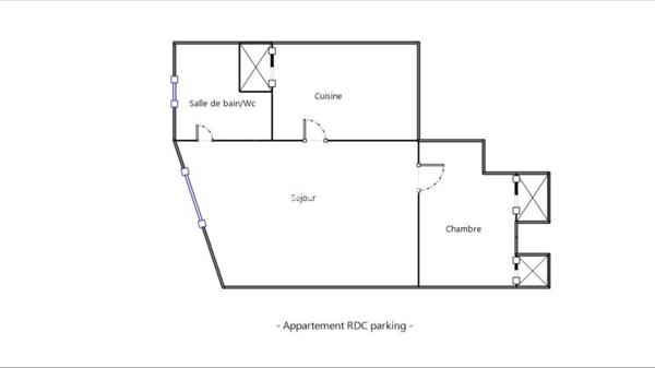 Appartement 2 pièces - 39 m²