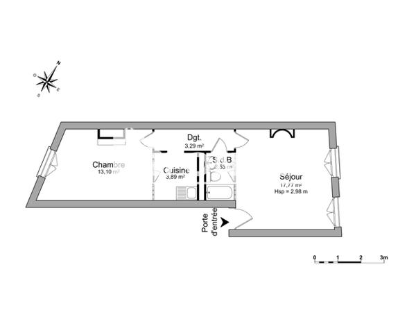 Location Appartement 2 pièces 40.58 m² - 74 RUE ISABEY Nancy 54000