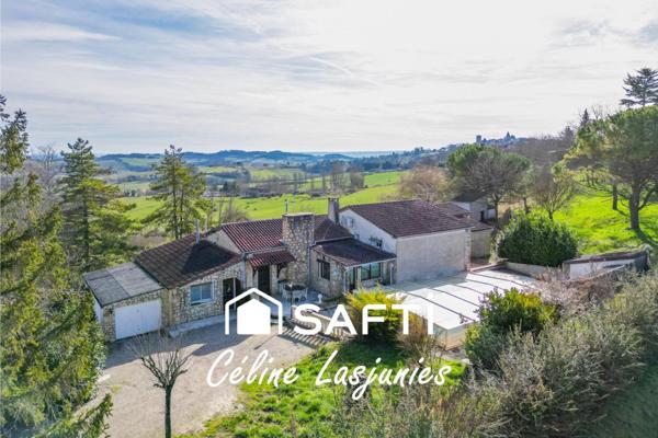 Maison avec vue imprenable, piscine et grand terrain à Monclar – Charme, espace et tranquillité