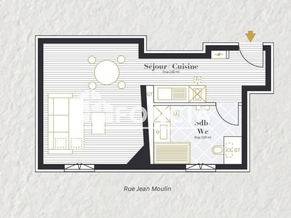 Location Studio 29 m² - 2 RUE JEAN MOULIN - APT N° 204 Saintes 17100