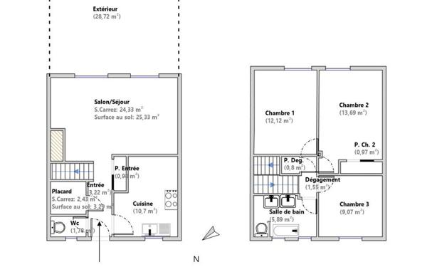Maison à vendre    4 pièces • 87 m2 Villeneuve-Loubet
