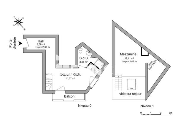 Location Appartement 2 pièces 31.02 m² - 5 RUE CHARLES BRUNELIERE Nantes 44100