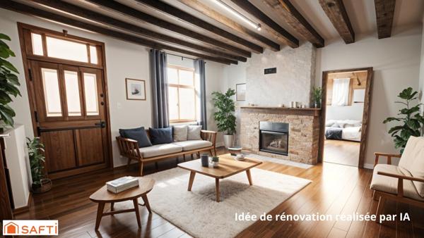 Maison de plain-pied à rénover avec jardin et garage