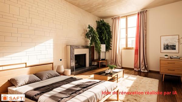 Maison de plain-pied à rénover avec jardin et garage