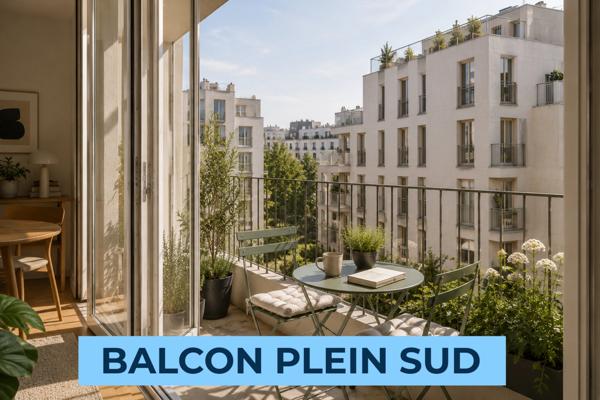 Deux terrasses, une vraie pièce de vie et le parc à proximité — Paris 18e