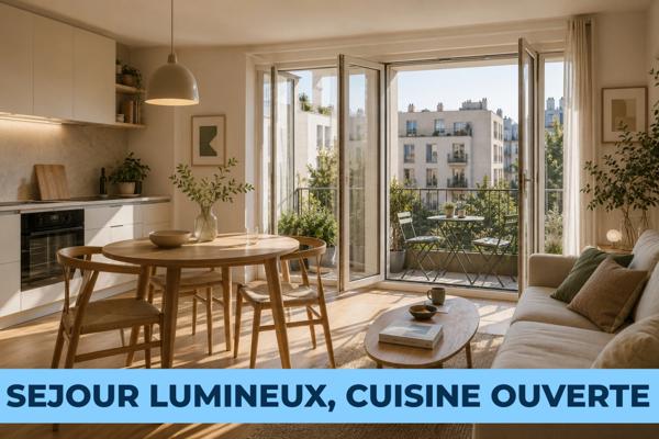 Deux terrasses, une vraie pièce de vie et le parc à proximité — Paris 18e