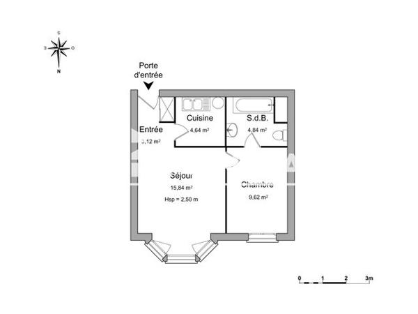 Location Appartement 2 pièces 38.06 m² - 12 RUE DU BOIS MERRAIN Chartres 28000