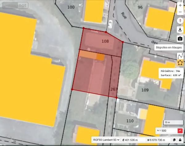 Achat - Terrain à bâtir Bégrolles-en-Mauges 49122 638 m 2