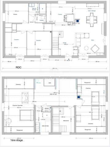 MAISON 170 m² de 10 PIECES – PARCELLE 800 m² – LE CARREAU
