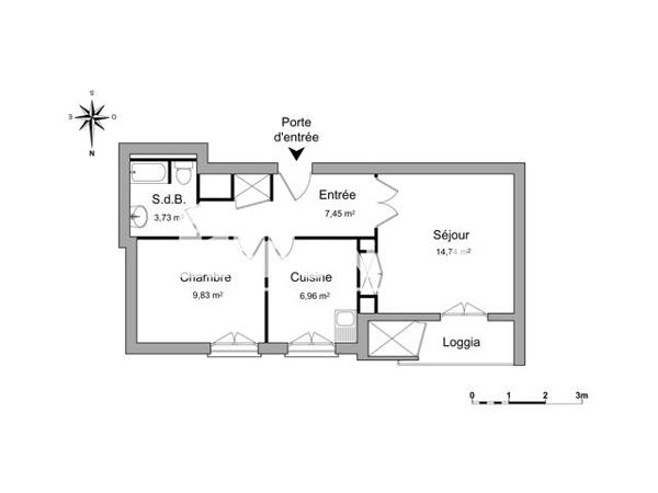 Location Appartement 2 pièces 42.71 m² - 189 AVENUE DE CHABEUIL Valence 26000