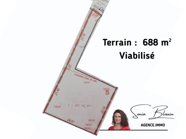 À vendre - Terrain projet construction 688 m² situé à Les Garennes sur Loire (49320)